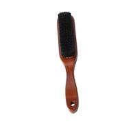 FRCOLOR 1 cepillo portátil para barba, cepillo de limpieza de barba, cerdas de jabalí, tijeras de bigote, peine de barba de bambú, mango largo