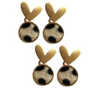 FRCOLOR 1 Juego 2 Pares Pendientes De Earrings Exquisito Pendiente De Mujer Pendiente En Forma De Corazón Pendientes De Mujer Pendientes De Moda Aguja De Plata S925