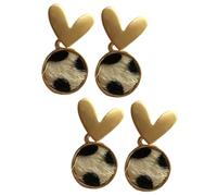 FRCOLOR 1 Juego 2 Pares pendientes de Publicar aretes para mujeres earrings pendiente en forma de corazón Pendientes de mujer pendientes de plata pendientes de moda franela