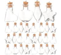 FRCOLOR 1 Juego Accesorios Para Botellas De Los Deseos Minitazas Botellas De Agua Pequeños Frascos Objetos Corchos Frascos De Los Deseos Botellas Miniatura Lindos Frascos 20 piezas