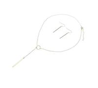 FRCOLOR 1 Juego Arete Con Dije De Barra Pendiente De Mujer Stainless Steel Earring Collar De Joyas De Oreja Joyería Del Oído Cadena De Clavícula Colgante De Barra Acero Inoxidable Golden