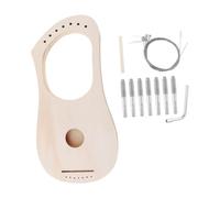 FRCOLOR 1 Juego Arpa de Lyra de Madera de Cuerdas Instrumento Musical Portátil para Principiantes Arpa Duradera para Adultos para Creaciones Musicales Casa Color Beige