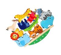 FRCOLOR 1 Juego Bloques Apilables de Animales para Juguetes de Educativos la Imaginación y Habilidades Sociales para