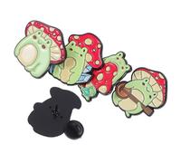 FRCOLOR 1 Juego Broche De Setas De Rana Cosas De Rana Accesorios Esmalte Sudadera Champiñón Broches Ranas Hola Patas Decoración De Rana Flechas Cosas De Hongos Aleación De Zinc 5 Piezas