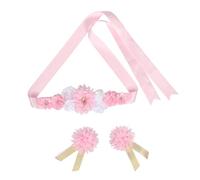 FRCOLOR 1 Juego Cinturón de Maternidad con Insignia Floral para Shower y de Accesorios para Mamás Embarazadas Color Rosa