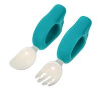 FRCOLOR 1 juego Cucharas y Tenedor de para Bebés Set de Verde para Autoalimentación Utensilios y para Comidas Líquidas y Papillas Perfectos para Aprendizaje y Desarrollo Motor