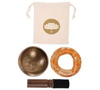 FRCOLOR 1 juego Cuencos de Cobre para y Yoga Incluye Cuenco Martillo Almohadilla y Bolsa para Relajación y Mindfulness