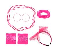 FRCOLOR 1 juego Disfraz de Fiesta Retro para Mujer Set de Accesorios de Cosplay con Collar Diadema Guantes Gafas y Muñequeras para y Celebraciones