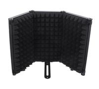 FRCOLOR 1 juego Filtro Acústico de Micrófono con Pantalla Antiviento para Grabación y Streaming Protección Eficaz contra Ruido y Saliva de Hierro y Diseño Compacto de Tres Paneles