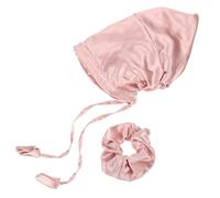 FRCOLOR 1 Juego Gorro de Satén con Bonnet Femenino Transpirable y Protector de Mujeres de Color Champán
