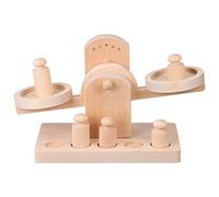 FRCOLOR 1 Juego Juguete Educativo de Escala de Madera para Balance Didáctico para Aprendizaje Matemático Herramienta Montessori para Cálculo y Desarrollo Cognitivo