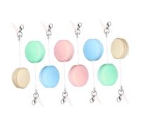 FRCOLOR 1 Juego Limpiador De Pantalla Máscara De Papel De Baile Colgante Colgante Máscara Artesanal Accesorios Gafas Limpiador Colgante Llavero Clave Botón De Cierre El Plastico 8 Piezas