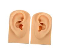 FRCOLOR 1 juego Modelo de Oreja de Silicona para Práctica de Perforación de Orejas Soporte para Exhibición de Pendientes para Formación Médica y Demostraciones