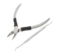 FRCOLOR 1 Juego pinza para uñas de los pies cortador de cutículas herramientas de pedicura para pies verniz gel cuidado de uñas kit de herramientas de manicura limpiador de piel muerta