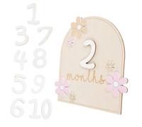 FRCOLOR 1 juego Tarjetas de de Madera para Bebés Tarjetas Mensuales de Crecimiento Accesorios Fotográficos para Recién Nacidos Diseño Único y