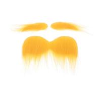 FRCOLOR 1 Juego Traje De Barba Falso Mascarada Barba Falsa Realista Fibra Yellow