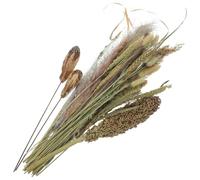 FRCOLOR 1 Manojo de Decoración de Caña Seca y Hierba de Pampa Artificial, Mezcla de Escobas Secas y Junco para Decoración de Mesa y Sala de Estar, Accesorio Natural para Hogar y Eventos,