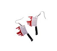 FRCOLOR 1 Par arete pendientes para mujer de moda colgar divertido color earrings colgado de agua de las mujeres colgante de fiesta de acrílico Pendientes de Halloween