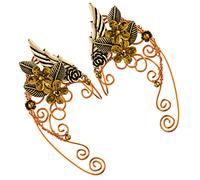 FRCOLOR 1 Par De Pendientes De Botón Para Hombre Aretes Colgantes De Plata Con Cuentas Dijes Colgantes Puños De Lazo Disfraz De Hobbit Pendientes De Oreja Para Dormir Aros De