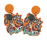 FRCOLOR 1 Par Pendientes de Graduación de Acrílico con Diseño de Sombrero de Pendientes Colgantes para Fiesta de Graduación para y Amigas