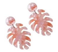 FRCOLOR 1 Par Pendientes De Hojas Traseras De Tortuga Earrings Semental Pendientes Colgantes Para Mujer Pendientes De Aretes De Hoja Pendientes De Moda Versión De Acetato