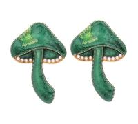 FRCOLOR 1 Par pendientes de setas aretes delicados para mujer Pendientes para mujeres pendientes de niñas pendientes pequeños Lindos pendientes de hongos para mujeres Aleación de zinc