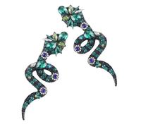 FRCOLOR 1 Par Pendientes Serpentinos De Diamantes De Color Semental Para Enrollando Chicas Earrings Tuercas Pendientes Colgantes De Todos Pendientes Lindos De Aceite