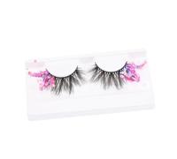 FRCOLOR 1 Par Pestañas postizas light ayuno charm glow party fiesta encanto pestañas que parecen extensiones tenue women agente de mudanzas latigazos dúo extensiones de pestañas fibra Rosy
