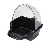 FRCOLOR 1 Pc baño de Taza de Comida de Loro Colgante Tina de baño para pájaros Jaula de pájaros recipientes para Alimentos Suministros de Mascotas alimentador antisalpicaduras Cola Larga