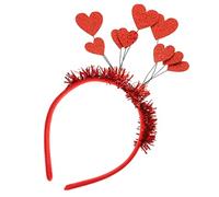 FRCOLOR 1 Pc Diadema De Amor Rojo Accesorios Para Ondulado Diadema Cupido Corazón Linda Para El Cuidado De La Piel Amor De Lentejuelas Hinchado Fiesta Oro Tela De Fieltro