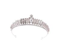 FRCOLOR 1 Pc nupcial paseo decoración tocado para novia tiara fuente wedding decoration tocados de novia de dama elegante de dama de banquete aleación Silver