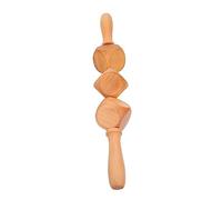 FRCOLOR 1 Pc Palo De Masaje Rodillo De Cuerpo Masajeador De Rodillo Portátil Para Espalda Masajeadores De Mano Rodillo De Hombro Masajeador De Cuello Gatillo Shiatsu Madera Brown