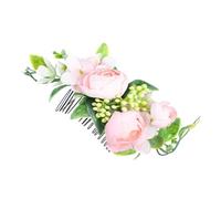 FRCOLOR 1 Pc peine hair clips orquillas hair bow bordado accesorios para el cabello para mujeres estilo decoración del pelo de la novia accesorios para el cabello de la boda aleación rosa