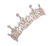 FRCOLOR 1 Pc tiara de diamantes de imitación de perlas diadema de graduación wedding coronas para novias de diamantes de imitación niña decoración de corte de pelo nupcial