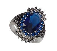 FRCOLOR 1 Pieza Anillo de exageradas rings for women Anillos para mujeres anillo de dedo de las mujeres anillo de dedo decorativo decoración de dedos cuproníquel Blue