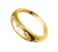 FRCOLOR 1 Pieza anillo estrella circonita anillos de mujer cúbico oro medidor de anillos delicado Anillo electrochelado anillo de dedo de las mujeres cobre Golden