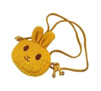 FRCOLOR 1 Pieza Billetera para Monedas para Bolsa Mini Dibujos Animados Azul Precioso Bolso De Un Solo Hombro Bolso De Hombro para Niña Bolso De Amarillo Terciopelo