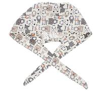 FRCOLOR 1 Pieza Sombrero De Confinamiento Gorra Con Motivo Estampado Gorra De Algodón Gorro De Dentista Tocados De Salón De Belleza De Odontologia De