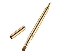 Frcolor 1 pincel de labios portátil de doble cara para pintalabios, aplicador, herramienta de maquillaje (dorado).
