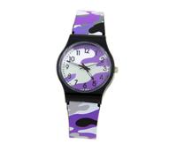 FRCOLOR 1 Reloj De Cuarzo para Moderno Y Resistente Al Agua De Camuflaje De Plástico Morado