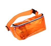 FRCOLOR 1 Riñonera De PVC con para Mujer Estilo Informal para El A La Moda Transparente para Llevar Al Hombro Color Naranja