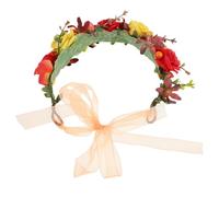 FRCOLOR 1 Unidad Aro de Flores Pelo Diadema de Flores Aro de Pelo de Fiesta Flores de Tela Estilo Fashion para Niñas y Niñas Pequeñas Adecuado para Fiesta, Cosplay y Sesión Fotográfica