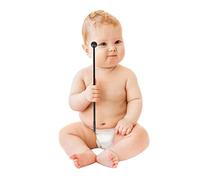 FRCOLOR 10 Baquetas De Mano Negras Para Niños, Martillos De Tambor, Material Didáctico Infantil, Paquetede 10 Piezas Para Aprendizaje Táctil y Desarrollo Práctico