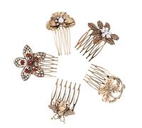 FRCOLOR 10 Peinetas retro de diamante para el pelo, accesorios para el pelo, accesorios para el pelo, tiara para niños, decoración de boda para la ceremonia, estilo de mujer, aleación francesa,