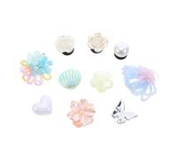 FRCOLOR 10 Piezas Adornos para Zapatos Forma de Flor Clips Desmontables de Cristal Joya para Tacones Altos Clips Decorativos para Zapatos Planos Hebillas de Flores para Mujeres y Niñas Col