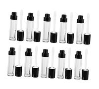 FRCOLOR 10 Piezas botella de brillo de labios dispensador de mano Brillo de labios brillante pack maquillaje pack de maquillaje botellas de perfume frascos cosméticos el plastico Black