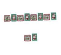 FRCOLOR 10 Piezas Caja De Lata Navideña Cajas De De Decoración Caja De Galletas De Hojalata Recipientes Para Llevar De Panadería De Navidad De Dulces Green Planchar