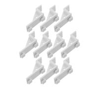 FRCOLOR 10 Piezas Clips para Estantes de Refrigerador, Abrazadera del Congelador de Plástico Blanco, Cierre Seguro sin Rebabas, Evita Aperturas, para Congeladores y Refrigeradores