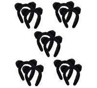 FRCOLOR 10 Piezas Diadema Con Orejas De Gato De Peluche Diadema De Maquillaje Ancha Cintas Para El Vello Facial Diadema Divertida Diadema Para Niñas Hacer Diadema Diademas De Niñas Felpa