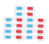 FRCOLOR 10 piezas Gafas para Películas con Efecto Anaglifo Paquete de Unidades Ligeras y Portátiles para Cine y Dvds para
